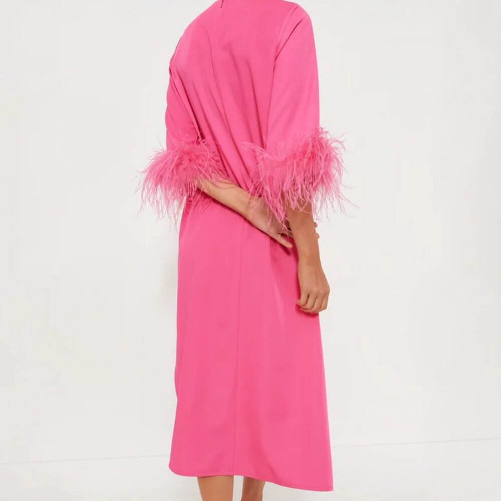 Tuckernuck Hot Pink Feather Jamie Dress | SMALL | SIZE 4-6 | NWT - Picture 6 of 15